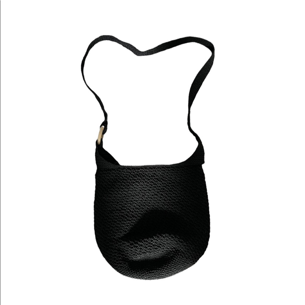 Chain Weave Pattern Lined Black Crossbody/Shoulde… - image 6